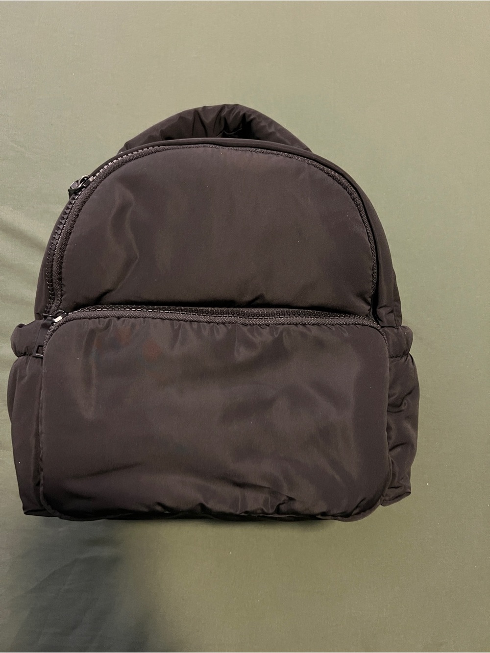 Mini Black Padded Backpack